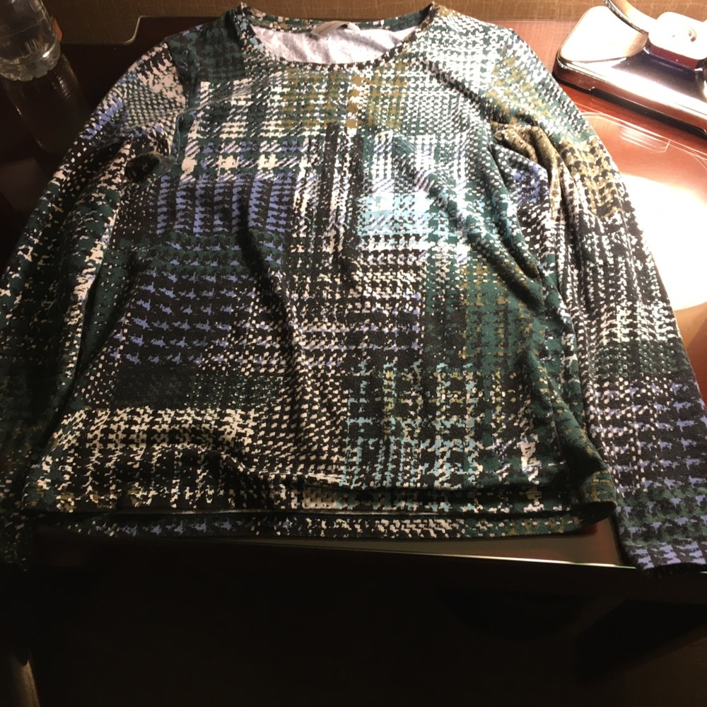 Long sleeved multi colored shirt